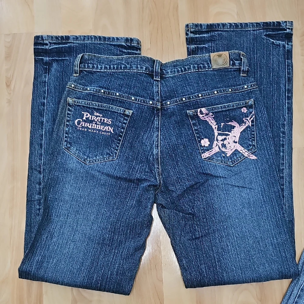 Vintage Disney Pirates Of The Carribean Blue Jeans - Picture 2 of 16